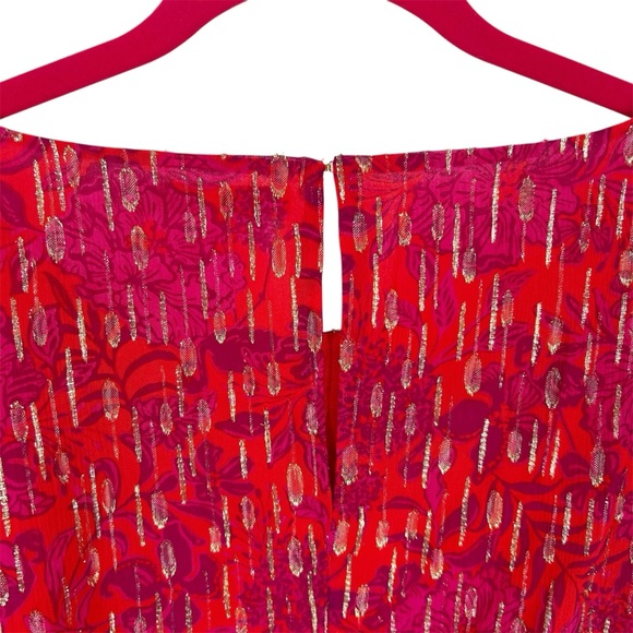 Lilly Pulitzer Alfreda Long Sleeve Top in Amaryllis Red Secret Hideaway Size 16 - Picture 10 of 13
